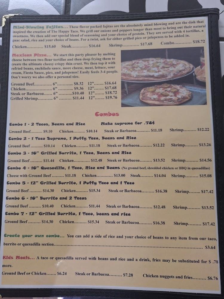 The Happy Taco Menu image 2